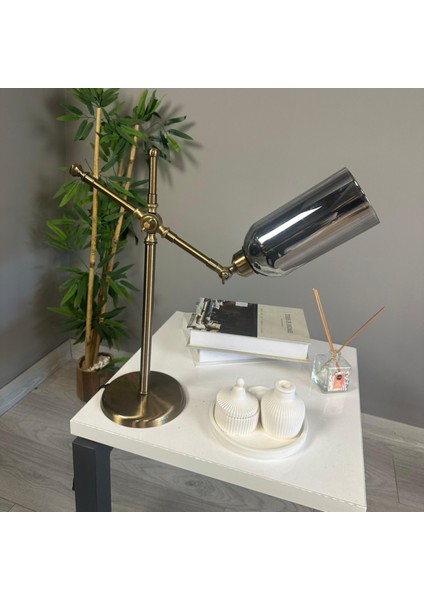 Windy Cam Füme Masa Lambası Dekoratif Masaüstü Aydınlatma Hol Abajur Yatak Odası Başucu Lamba modelleri