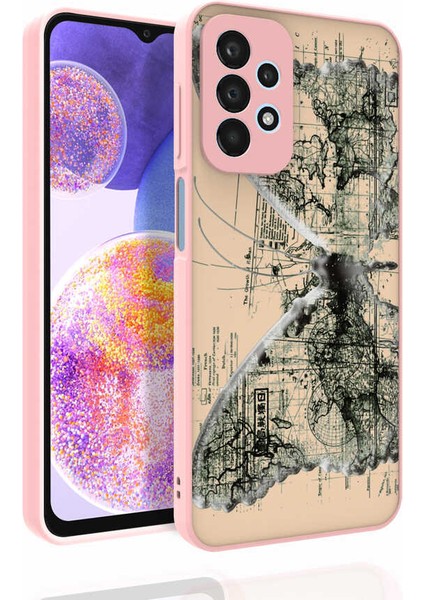 Galaxy A23 Kılıf Desenli Kamera Korumalı Parlak Inc Nora Kapak-No4