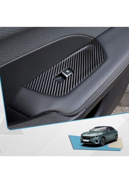 Togg T10F Sedan Uyumlu Iç Trim Folyo Kaplama Set - Mat Karbon Siyah