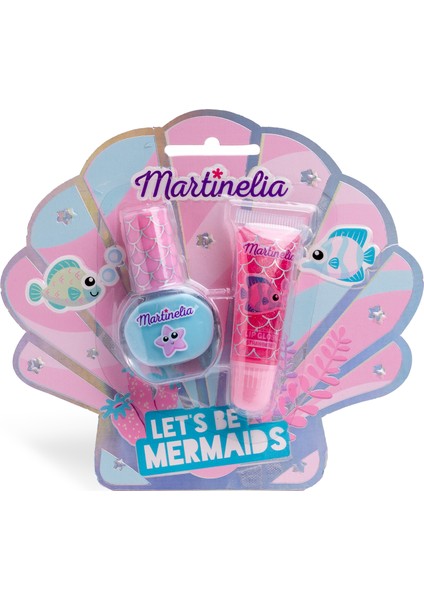 Let\'s Be Mermaids Kız Çocuk Ikili Su Bazlı Oje ve Dudak Parlatıcısı Seti