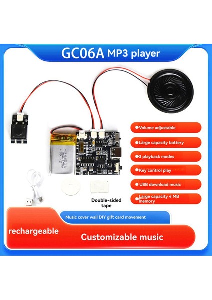 2x GC06 Kaydedilebilir Ses Modülü Kayıt Tebrik Kartı Doğum Günü Kartı Müzik Kapağı Duvar Mp3 Indir Ses Modülü (Yurt Dışından) indirimleri