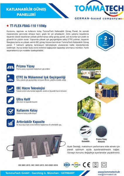 110W Katlanabilir Güneş Paneli indirimleri