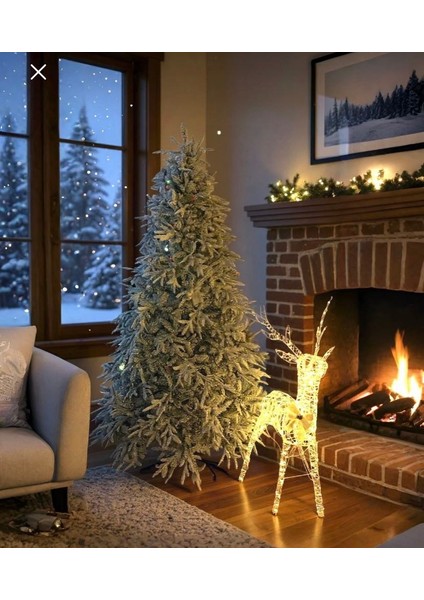 Yılbaşı Ağacı Lüks Kendinden Karlı ve LED Işıklı 180 cm 1150 Dal 500 LED fiyatları
