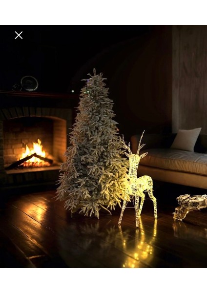 Yılbaşı Ağacı Lüks Kendinden Karlı ve LED Işıklı 180 cm 1150 Dal 500 LED indirimleri