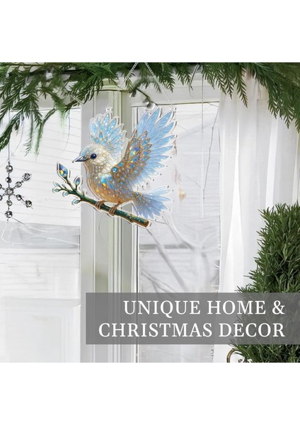 Noel Kırmızı Kuş Güneş Yakalayıcı Akrilik Kolye (Yurt Dışından) fırsatları