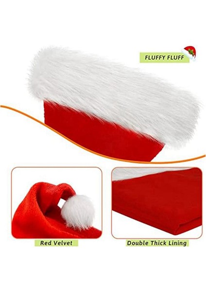 5x Noel Şapka Noel Baba Şapkası Tatil Yetişkinler Için Unisex Konfor Ekstra Kalınlaşmak Kürk Noel Şapka Yeni Yıl Şenlikli Parti Için (Yurt Dışından) modelleri
