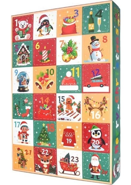 Geri Sayım Takvimleri 5 Parça Şenlikli Boş Kutu Etkinlikler Toplama Festivali Tatil Partisi Için 24 Gün Geri Sayım Seti (Yurt Dışından)