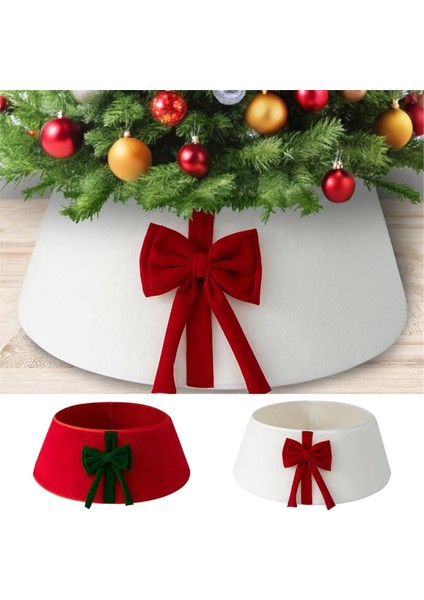 Noel Ağacı Etek Peluş Tatil Dekorasyonu Bowknot ile Yeniden Kullanılabilir Noel Ağacı Standı Etek Kapalı Açık B Için (Yurt Dışından) modelleri