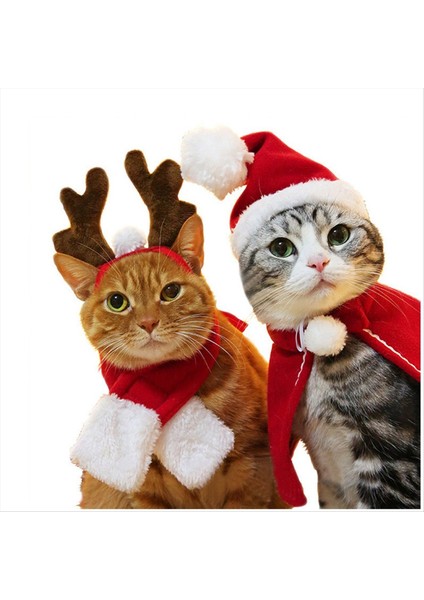 Noel Şapkası Cadılar Bayramı Pet Kostüm Kedi Köpek Yavru Kostümler Eşarp Si Yeni Yıl Santa Kış Cadılar Bayramı Köpek Kedi Tedarik (Yurt Dışından)