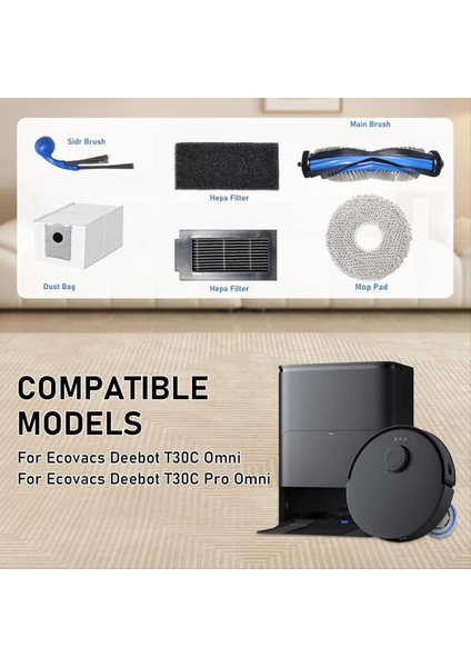 Ecovacs Deebot T30C Omni / T30C Pro Omni Elektrikli Süpürge Yedek Parça Için Yedek Aksesuar (Yurt Dışından) modelleri