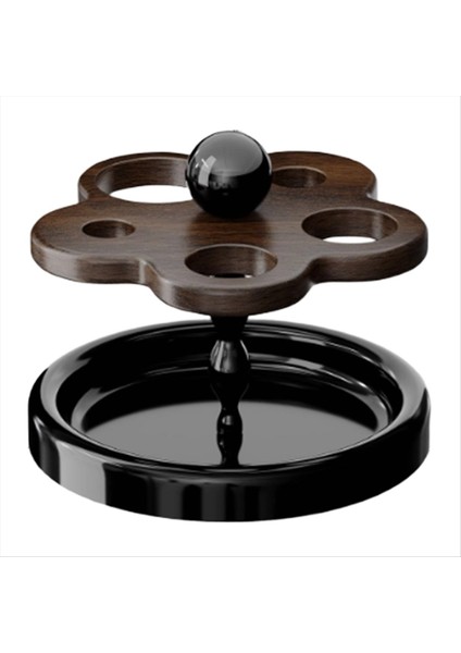 Çevre Dostu Ahşap Diş Fırçası Tutucu - Banyo Temelleri Için 5 Yuvalı Düzenleyici Elektrik Fırçalar ve Tıraş Makinelerine Uygun (Yurt Dışından)