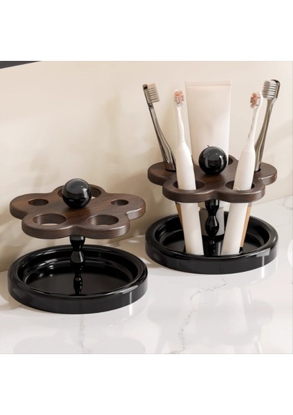 Çevre Dostu Ahşap Diş Fırçası Tutucu - Banyo Temelleri Için 5 Yuvalı Düzenleyici Elektrik Fırçalar ve Tıraş Makinelerine Uygun (Yurt Dışından) indirimleri