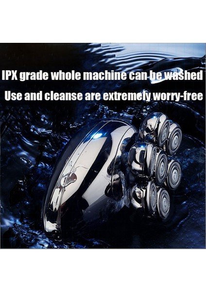 7 Kafalı Elektrik Tıraş Makinesi USB Dharging Paslanmaz Çek Bıçaklar Erkek Hızlı Tıraş Sakal Düzeltici Saç Düzeltici Erkekler Için Gümüş (Yurt Dışından) modelleri