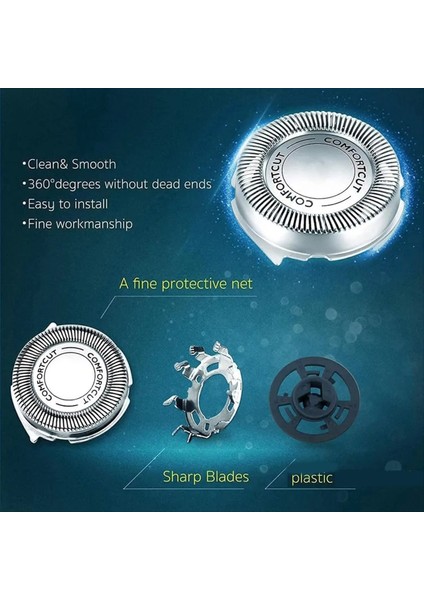 Phips Norelco Serisi 3000 2000 1000 Tıraş Makineleri ve S738 Cck Comfortcut Tıraş Başlıkları Için SH30 Yedek Başlıklar (Yurt Dışından) modelleri