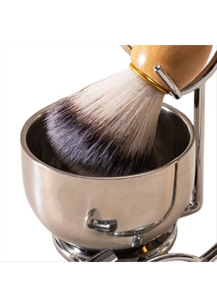 Çift Katmanlı Paslanmaz Çek Tıraş Sabunu Kase ve Tıraş Fırçası ile Tıraş Fırçası Tutucu Doğal Ahşap Sap (Yurt Dışından) fiyatları