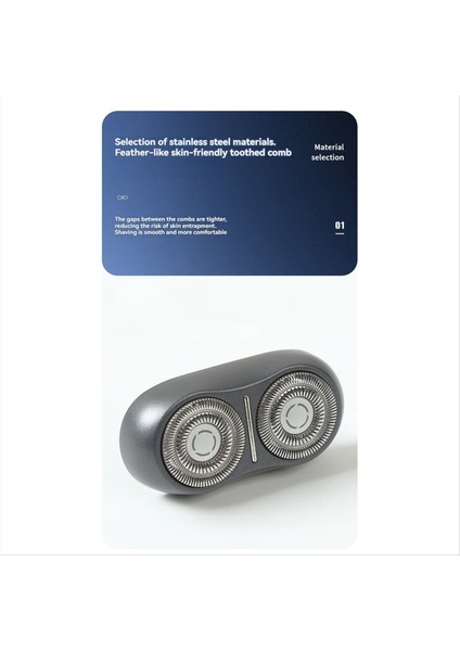 Elektrik Tıraş Makinesi Bıçağı Kafası Xiaomi Mijia S200 Dönen Çift Bıçaklı Manyetik Emme Bıçağı Tıraş Makinesi Yedek Kafaları B (Yurt Dışından) fırsatları