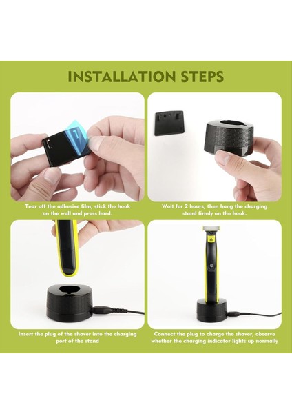 Phips Norelco Tek Bıçaklı QP2520 QP2530 QP2620 QP2630 Hibrit Elektrik Tıraş Makinesi Için Duvara Monte Şarj Tutucu Tabanı (Yurt Dışından) fırsatları