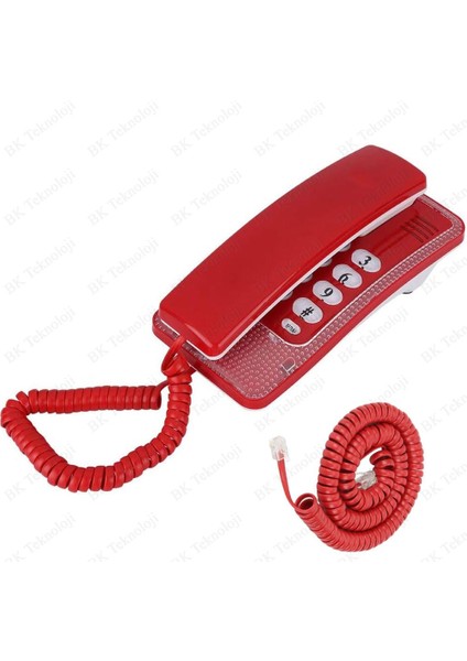 Telefon Ahize Spiral Kordon Kablosu 4p/4c - Kırmızı modelleri