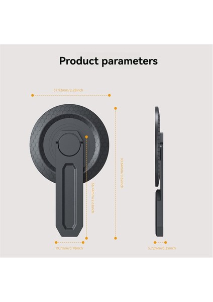 Telefon Tutma Magsafe Telefon Standı 360° Dönme Spor Salonu Tutucu Mini Cep Telefonu Masaüstü Standı IPhone 17 16 15 (Yurt Dışından) fırsatları
