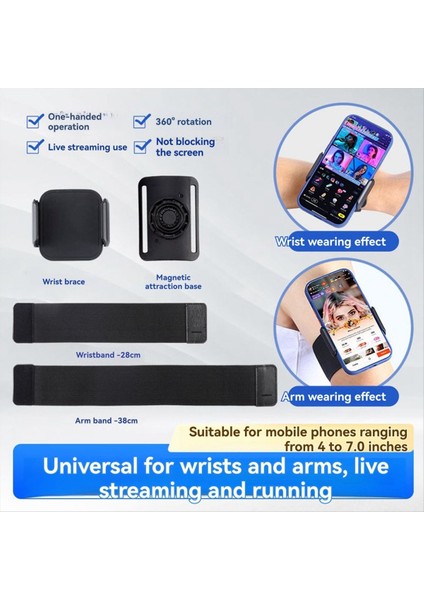 Bileklik Telefon Tutucu El Bilek Telefon Braketi Dağı Ayarlanabilir Koşu Açık Spor Yürüyüş Bisiklet Için (Yurt Dışından) fiyatları