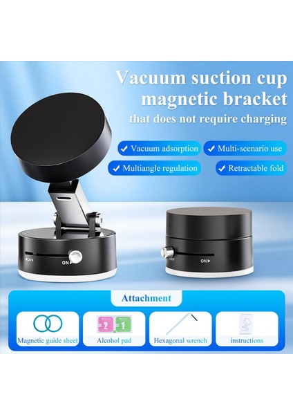 2x Vakum Manyetik Emme Telefon Tutucu Manyetik Çok Fonksiyonlu Tutucu Katlanabilir ve Geri Çekilebilir Telefon Tutucu A (Yurt Dışından) fiyatları