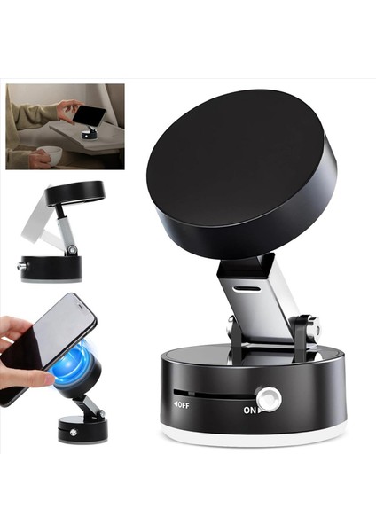 2x Vakum Manyetik Emme Telefon Tutucu Manyetik Çok Fonksiyonlu Tutucu Katlanabilir ve Geri Çekilebilir Telefon Tutucu A (Yurt Dışından) modelleri
