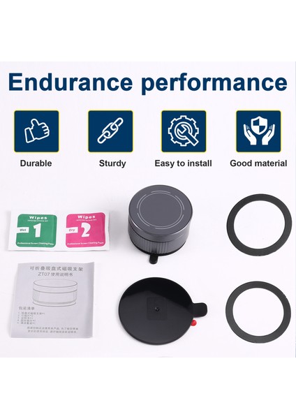 Güçlü Manyetik Araç Telefonu Tutucu Katlanabilir 360° Dönme Araba/masa/banyo Için Vakum Adsorpsiyon Evrensel Telefon Tutucu (Yurt Dışından) fırsatları