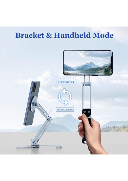 Magsafe Telefon Tablet Tutucu Stand Selfie Stick Hafif Alüminyum 360 ° Seyahat ve Masaüstü Için Katlanabilir Katlanabilir (Yurt Dışından) indirimleri