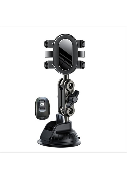 Araç Telefonu Tutucu Çekim Araba 2&#39 Si 1 Arada Güçlü Vantuz Çok Açılı Ayarlanabilir Alüminyum Alaşımlı Klip Tutucu A (Yurt Dışından)