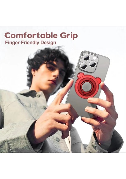 Manyetik Telefon Kavrama Tutucu Taşınabilir Parmak Yüzük Standı 360 ° Döndürme 90 ° Flip Kickstand, Akıllı Telefonlar Için Kırmızı (Yurt Dışından) fırsatları