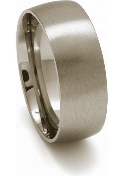Gümüş Renk Klasik Tasarım 316L Kalite Paslanmaz Çelik Kadın Yüzük Alyans - 24 Ölçü