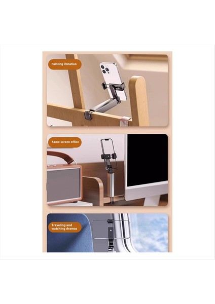 Mini Çok Fonksiyonlu Cep Telefonu Tutucu Seyahat Taşınabilir Alaşım Döner Katlanır Masaüstü Standı Canlı Akış Tutucu (Yurt Dışından) fiyatları