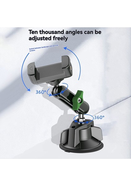 Emme Telefon Tutucu Araç Telefonu Tutucu Sabitleyici Telefon Selfie Çubuğu 360° Dönen Telefon Montaj Braketi (Yurt Dışından) fiyatları
