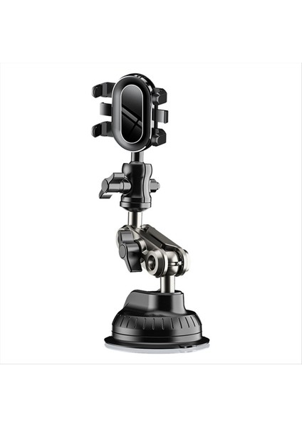 Araç Telefonu Tutucu Çekim Araba 2&#39 Si 1 Arada Güçlü Vantuz Çok Açılı Ayarlanabilir Alüminyum Alaşımlı Klip Tutucu B (Yurt Dışından)