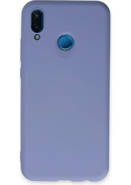 Huawei P20 Lite Kılıf Nano Içi Kadife Silikon - LILA-(5796)