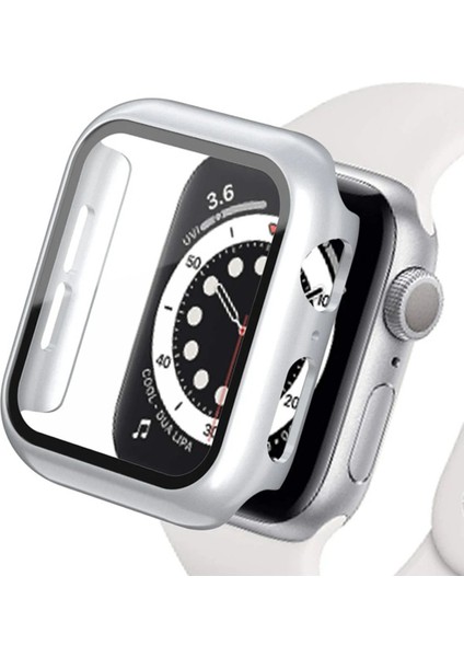 Apple Watch Ultra 49MM Camlı Kasa Ekran Koruyucu - GÜMÜŞ-(5796)