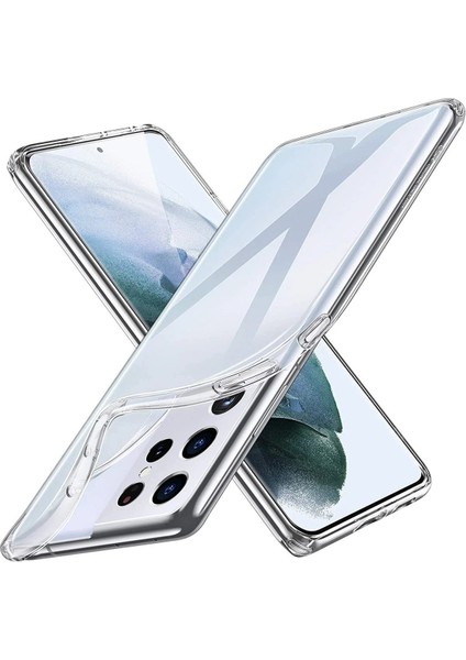 Samsung Galaxy S21 Ultra Kılıf Lüx Şeffaf SILIKON-(5796)