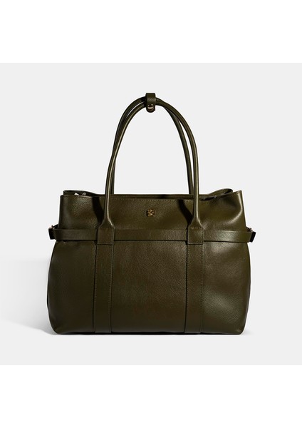 Kadın Yeşil Cüzdan Aksesuarlı Deri Omuz Çantası fiyatları