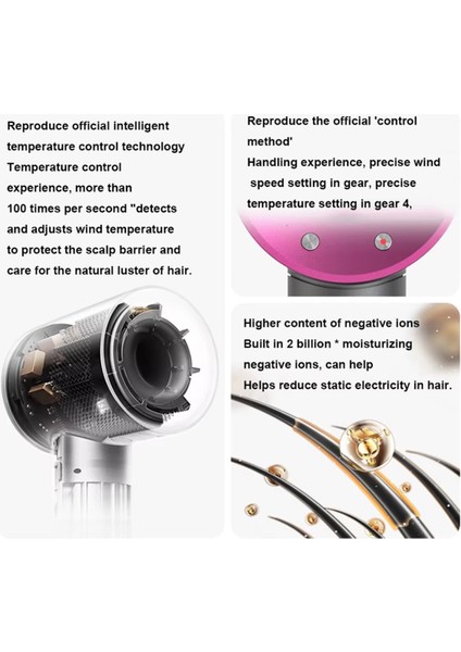 Güç Yapraksız Saç Kurutma Makinesi Profesyonel Negatif Iyon Hızlı Saç Kurutma Makinesi Difüzyon Hava Memesi Curling Hava Memesi Ab Tak (Yurt Dışından) indirimleri