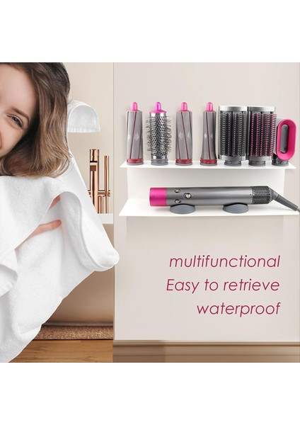Saç Kurutucu Tutucu Duvar Montajı, Raf Kurutma Makinesi ve Saç Kıvırıcı Tutucu Depolama Rafı, Banyo Organizatör Tutucu (Yurt Dışından) modelleri