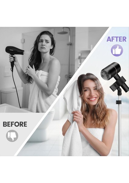 Ayarlanabilir Saç Kurutma Standı, Tripod ve Evrensel Klipli 29-59 Inç Saç Kurutma Tutucu, 360 Derek Döner (Yurt Dışından) fırsatları