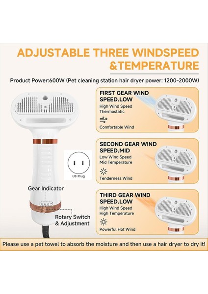 Pet Saç Kurutma Makinesi Kedi ve Köpek Fırçası Professional Ev Tımarlama Kürklü Kurutma Taşınabilir Köpek Salon Blower Us Fiş (Yurt Dışından) indirimleri