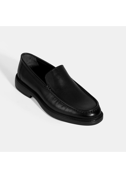 Erkek Siyah Deri Loafer indirimleri