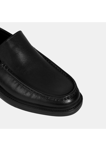 Erkek Siyah Deri Loafer