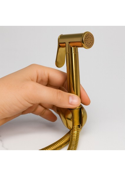 Taharet Matik Lüks Gold Oval Tasarım Su Basınç Ayarlı Hijyenik Kullanım Uyumlu Bide Spreyi fiyatları