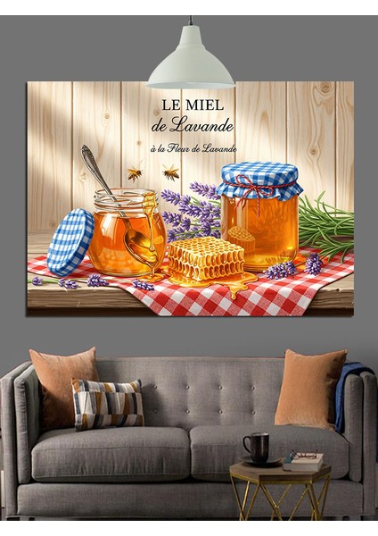 Bal Reçel Kavanozları Natürmort Dekoratif Kanvas - Mdf Ahşap Tablo fiyatları