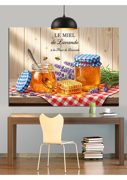 Bal Reçel Kavanozları Natürmort Dekoratif Kanvas - Mdf Ahşap Tablo modelleri