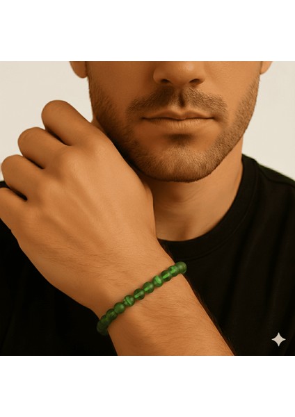 Zümrüt Yeşili Tekerlek Kesim Doğal Damla Kehribar Erkek Bileklik fırsatları
