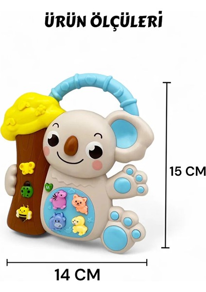 Sesli Işıklı Müzikli Koala Bebek Piyanosu - Müzikli Işıklı Bebek Piano Eğitici fiyatları