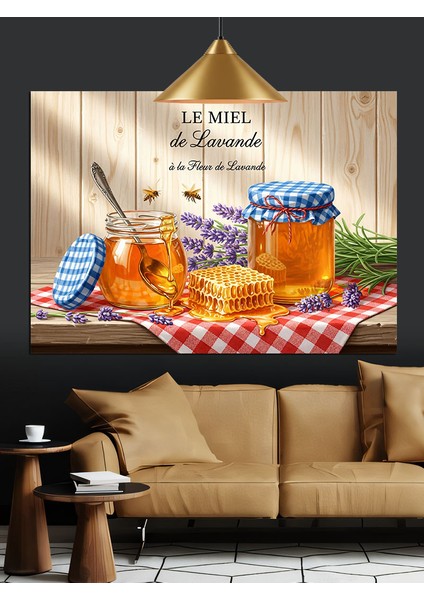 Bal Reçel Kavanozları Natürmort Dekoratif Kanvas - Mdf Ahşap Tablo indirimleri